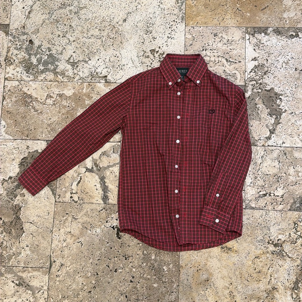 Lauren by Ralph Lauren size 10 boys long sleeve plaid shirt worn once